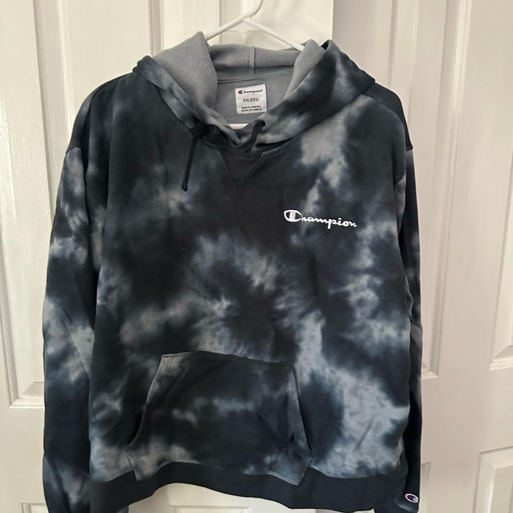 Champion Gray Tie-Dye Hoodie